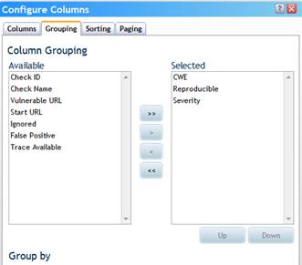 In    HP WebInspect you can group a list of vulnerabilities by their CWE-ID.